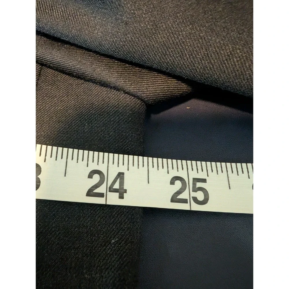 Lauren Ralph Lauren Suit Mens 46R Black Solid 2 Button Notch Lapel Single Vent